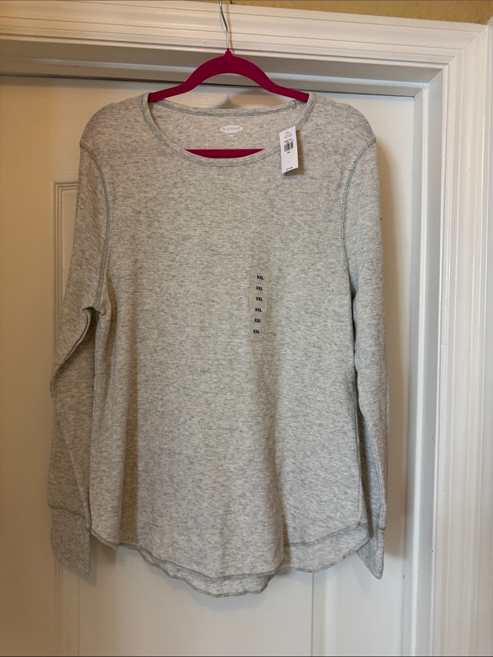 Old Navy Heather Gray Long-Sleeve Thermal Top